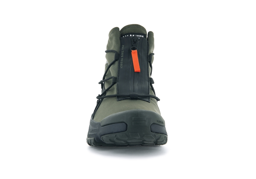 Palladium Off-grid Hi Zip Vandtætte + Olivengrøn | ZHI5234XZ