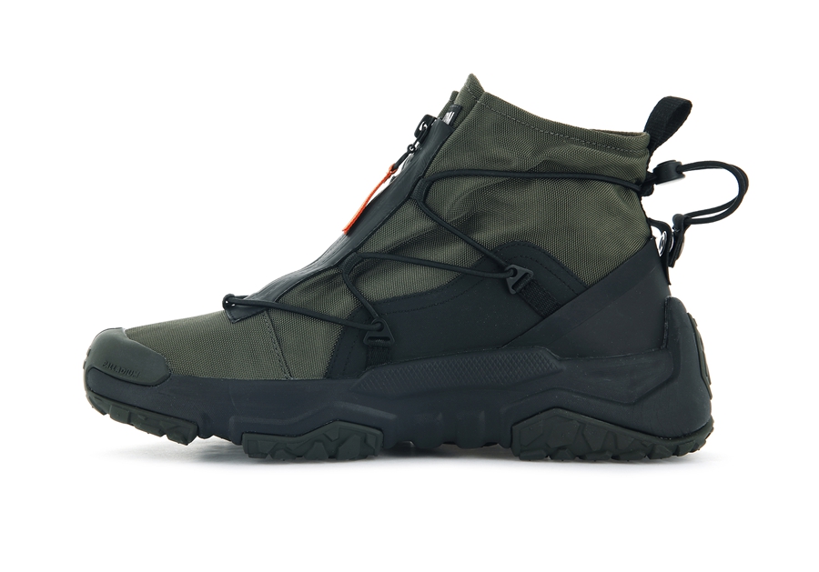 Palladium Off-grid Hi Zip Vandtætte + Olivengrøn | ZHI5234XZ