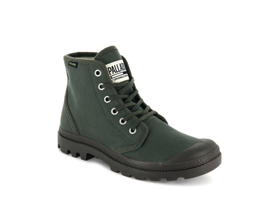 Palladium Pampa Hi Originale Olivengrøn Sort | ZTC7344JS