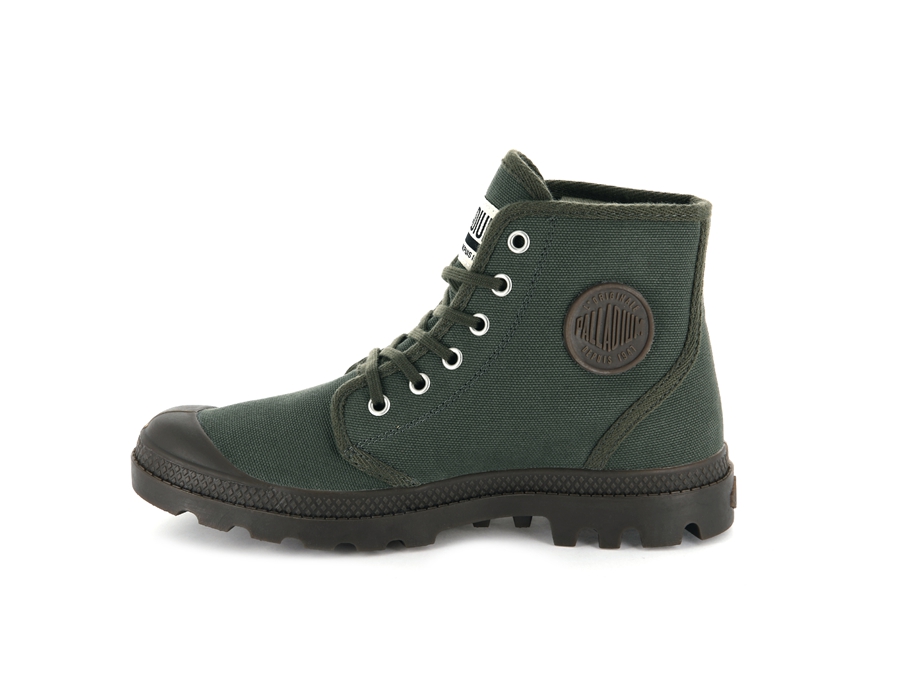 Palladium Pampa Hi Originale Olivengrøn Sort | ZTC7344JS