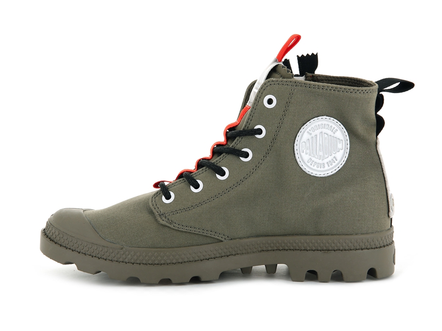 Palladium Pampa Hi Ticket To Earth Grøn | MUV9519MT