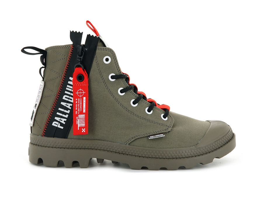 Palladium Pampa Hi Ticket To Earth Grøn | XKZ8430RV