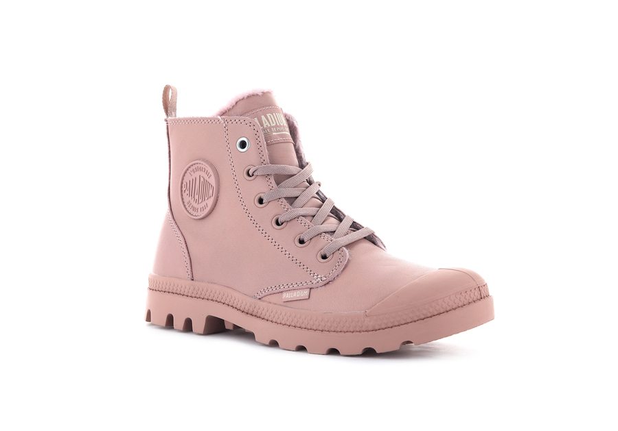 Palladium Pampa Hi Zip Læder S Lyserød | CCS4796HY