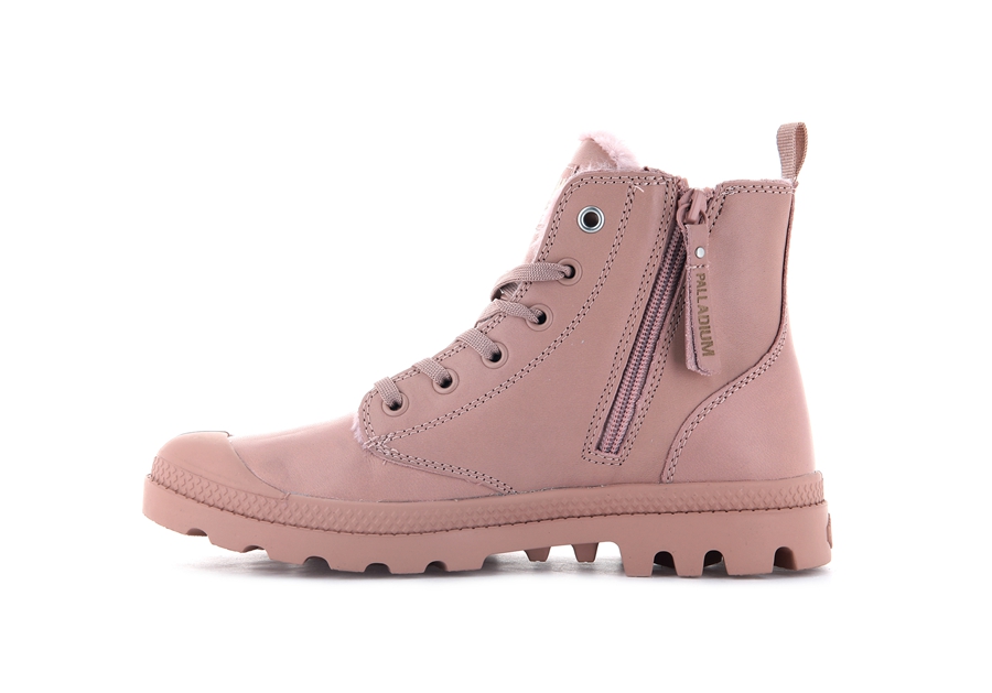 Palladium Pampa Hi Zip Læder S Lyserød | CCS4796HY