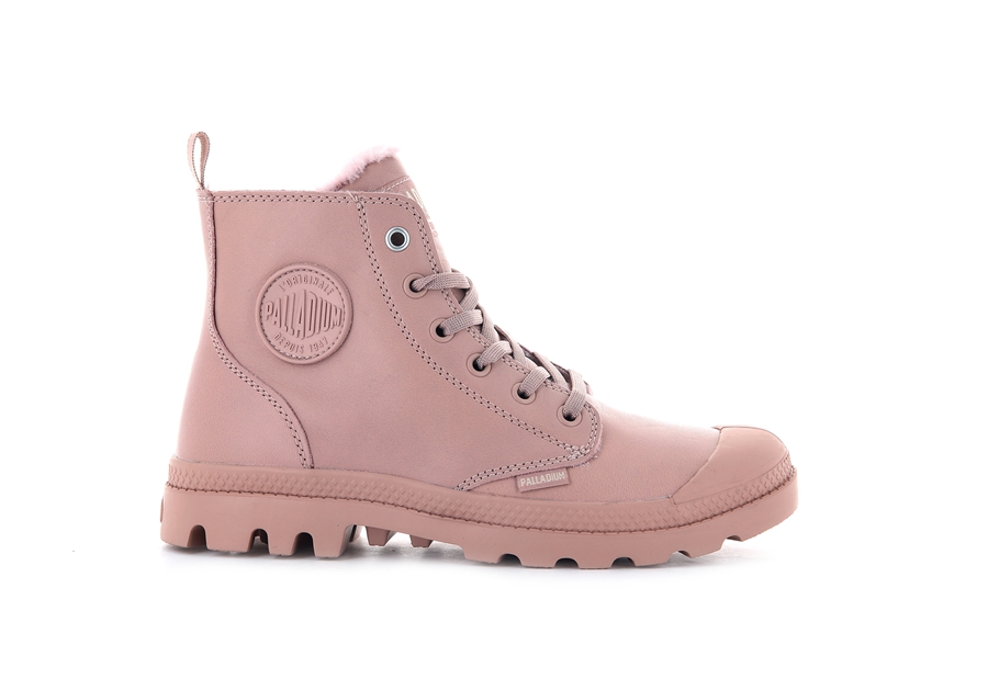 Palladium Pampa Hi Zip Læder S Lyserød | CCS4796HY