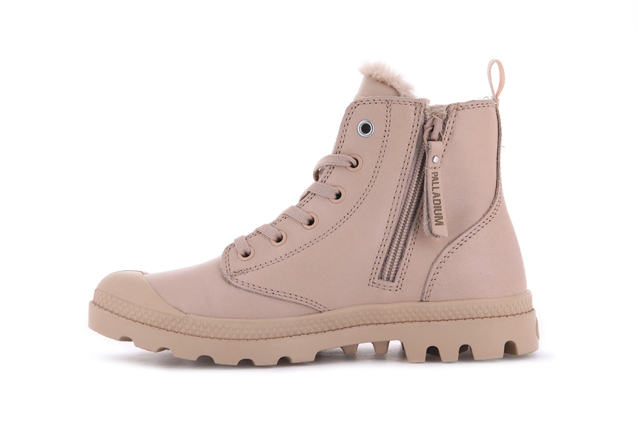 Palladium Pampa Hi Zip Læder S Lyserød | MTO6978CY