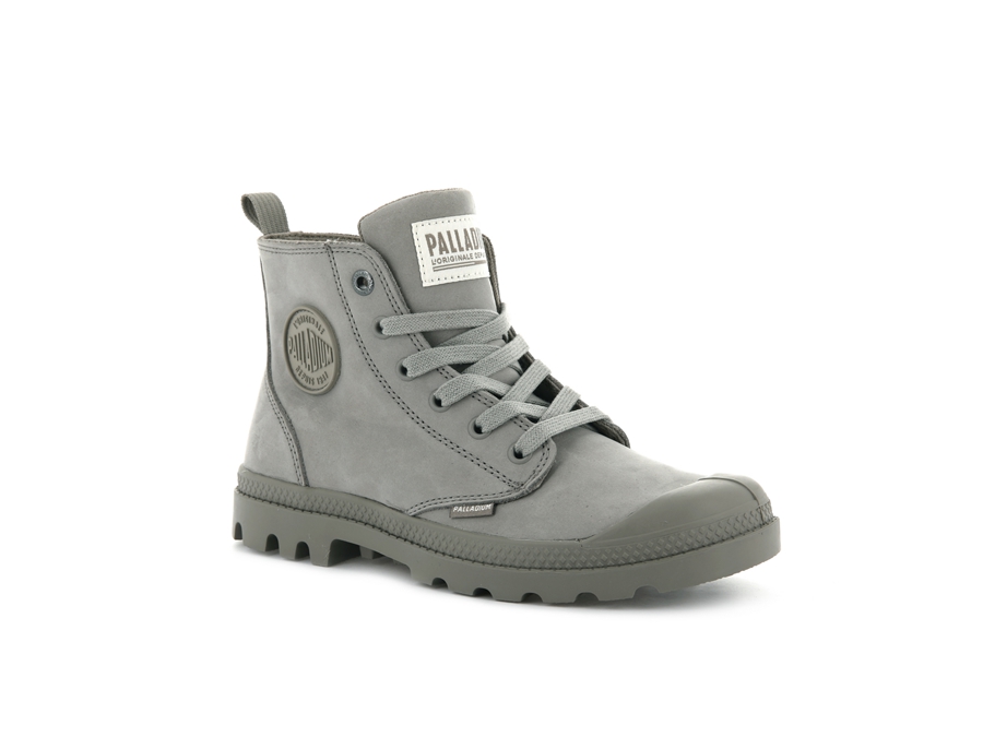 Palladium Pampa Hi Zip Nubuck Grå | DBG9353CC