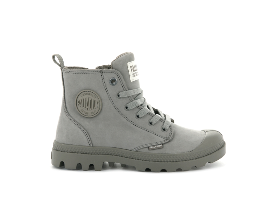 Palladium Pampa Hi Zip Nubuck Grå | DBG9353CC