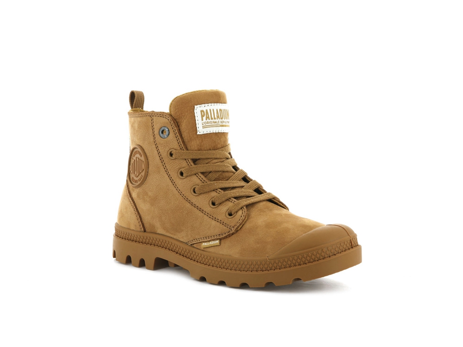 Palladium Pampa Hi Zip Nubuck Guld | LGY5461ZJ