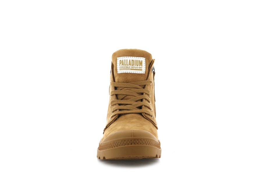 Palladium Pampa Hi Zip Nubuck Guld | LGY5461ZJ