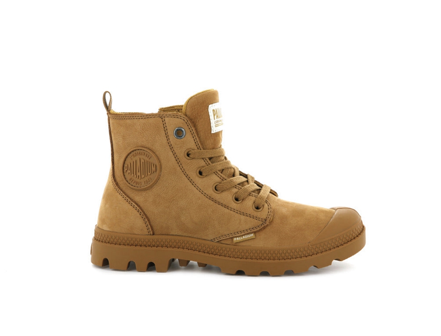 Palladium Pampa Hi Zip Nubuck Guld | LGY5461ZJ