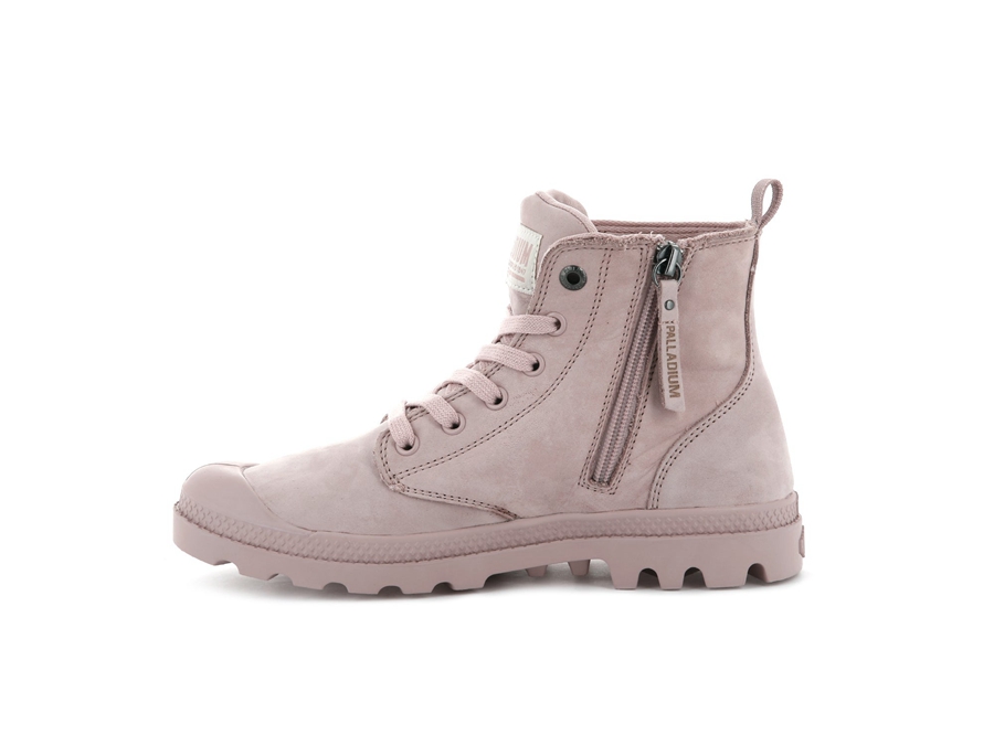 Palladium Pampa Hi Zip Nubuck Lyserød | UBH163EZ