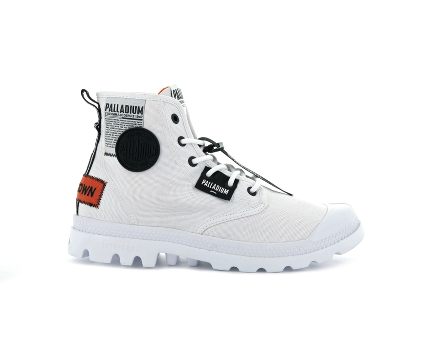 Palladium Pampa Lite Overlab Hvide | IQQ5772SH