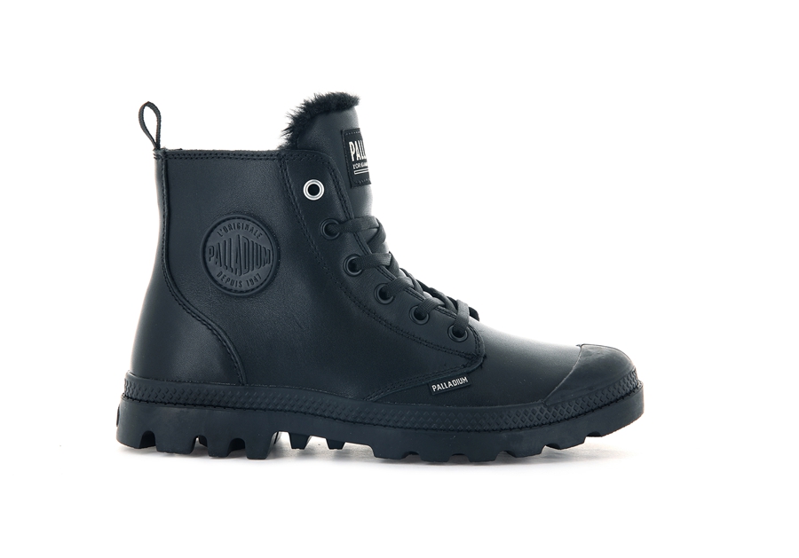 Palladium Pampa Hi Zip Læder S Sort | TAW7325TX