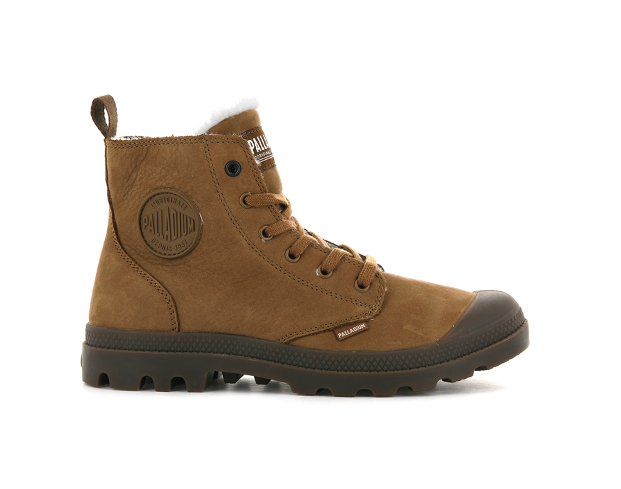 Palladium Pampa Hi Zip Wl Brune | YBQ7695LT