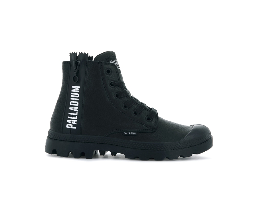 Palladium Pampa Ubn Zips Læder Sort | DFO9864MU